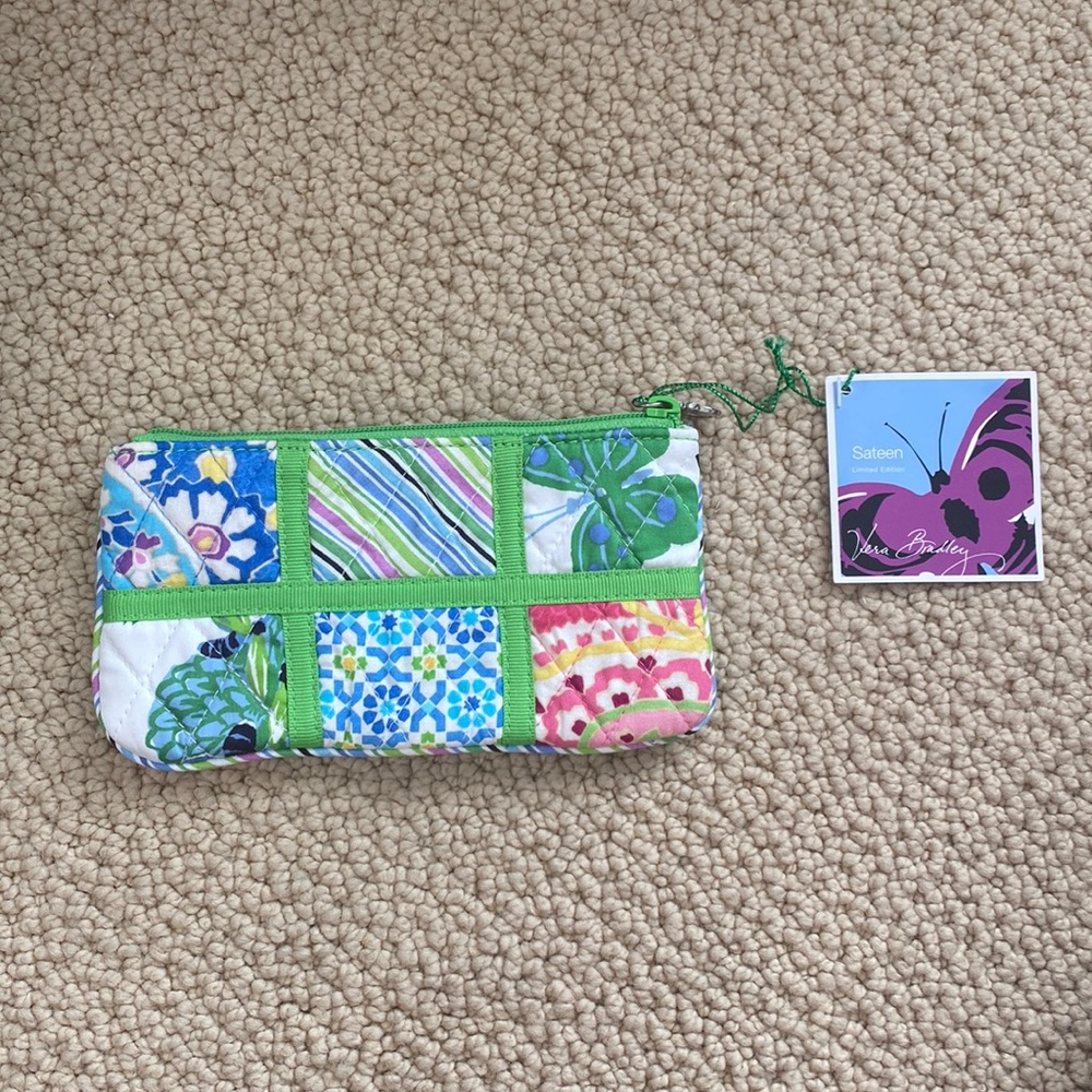 Vera Bradley Limited Edition Patchwork Cosmetic Sateen NWT